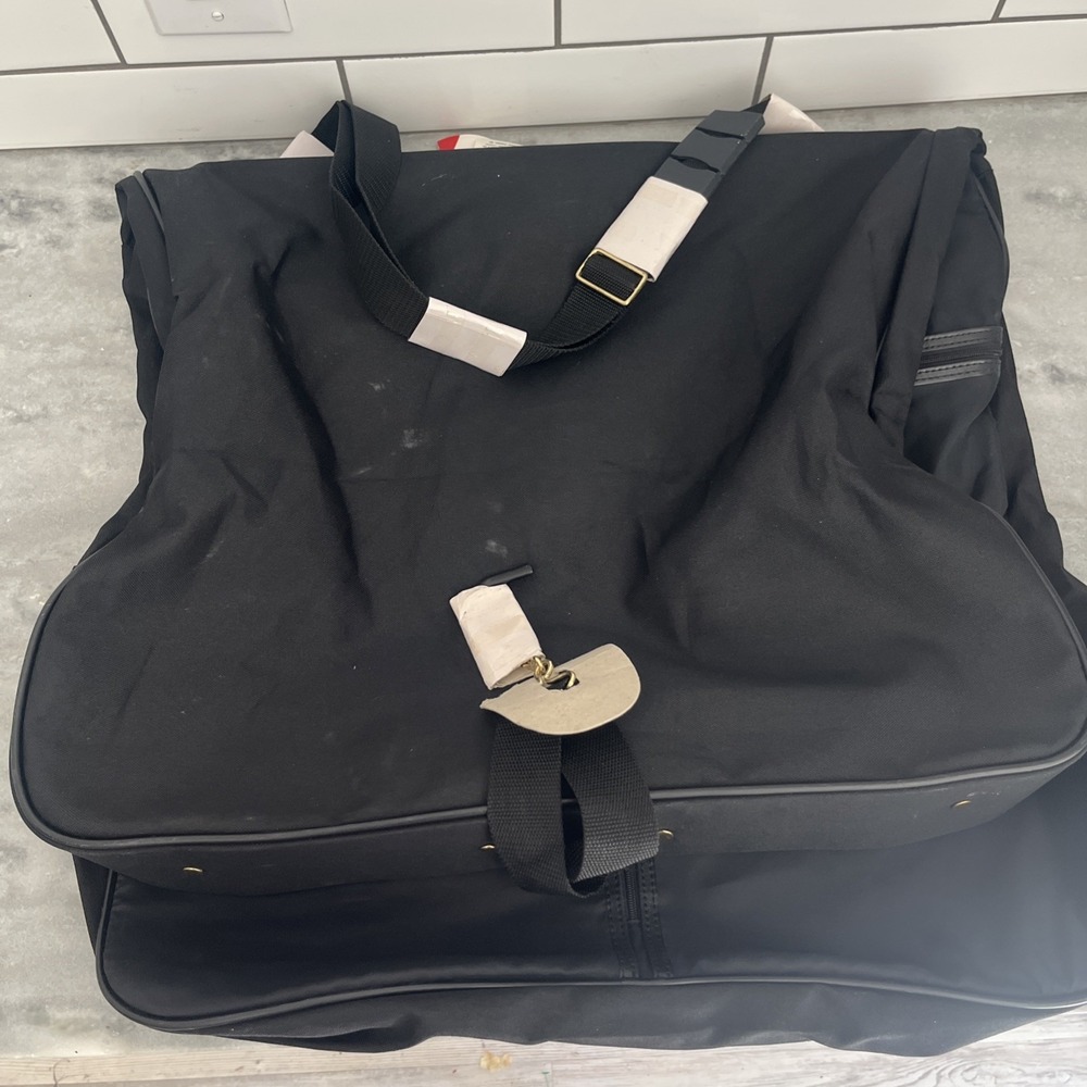 Black Canvas Vintage American Tourister Hanging Garment Bag 43x24 NWT! - Picture 5 of 13
